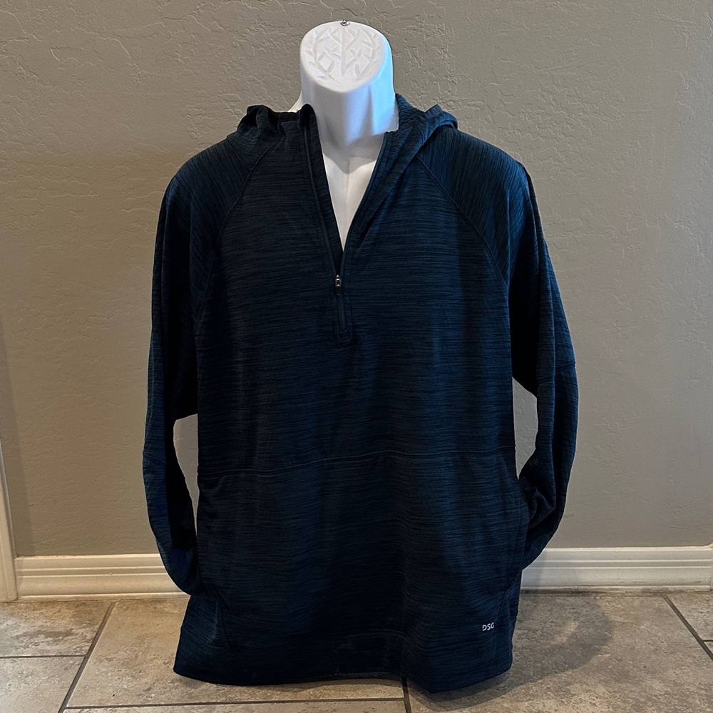 Black/Dark Green Quarter-Zip Hoodie